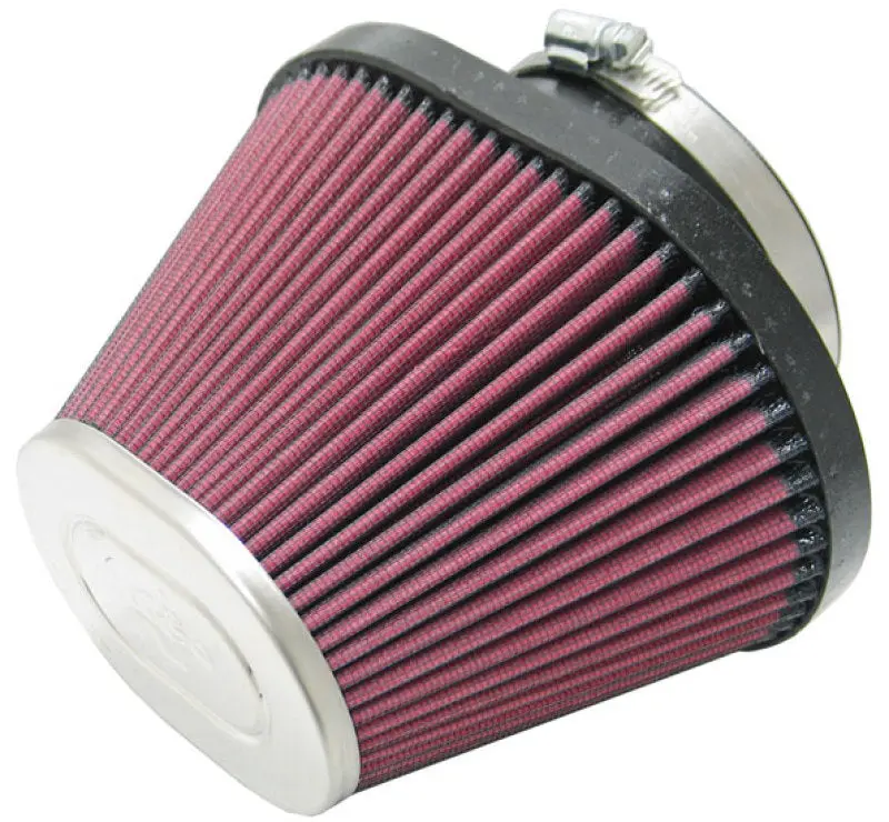 K&N Universal Chrome Filter-Oval Tapered 4In Flg Id X 5.375In Base O/S W X 3.313In Top O/S W 1