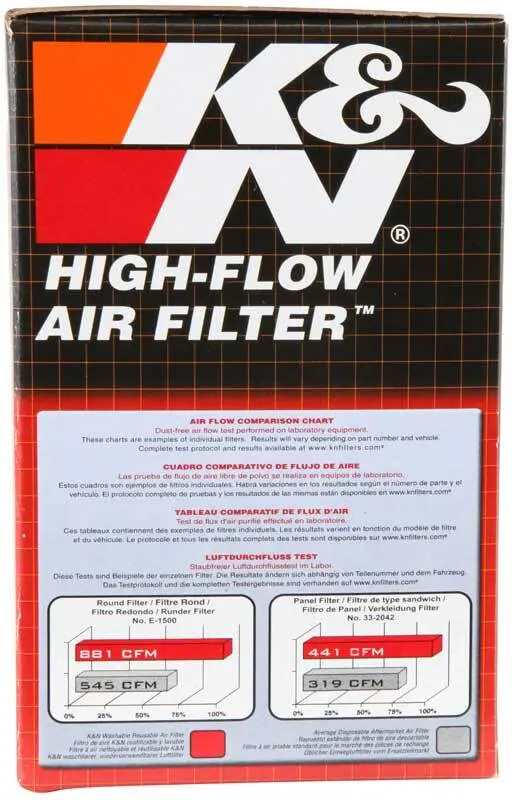 K&N Universal Clamp-On Air Filter - 2 1/4In 10 Deg Flg 3 1/2In Od 6In H 2
