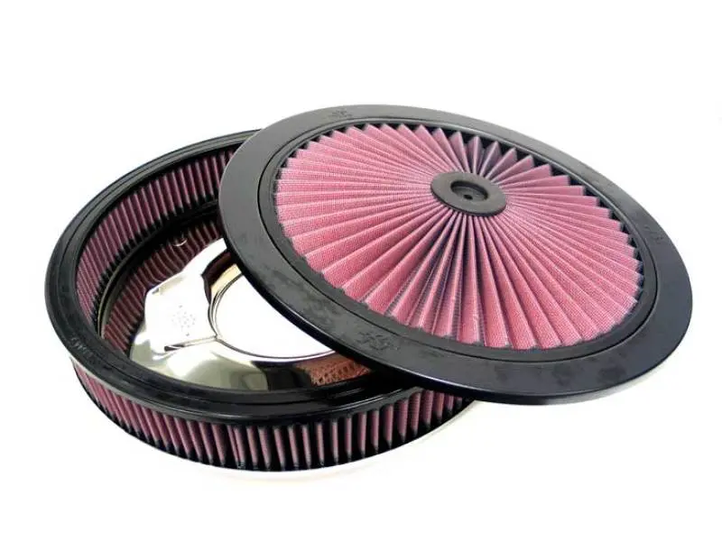 K&N X-Stream Round Custom Top Assembly Filter - Red 12In Id 5.125In Inlet Dia 2.313In Height 1