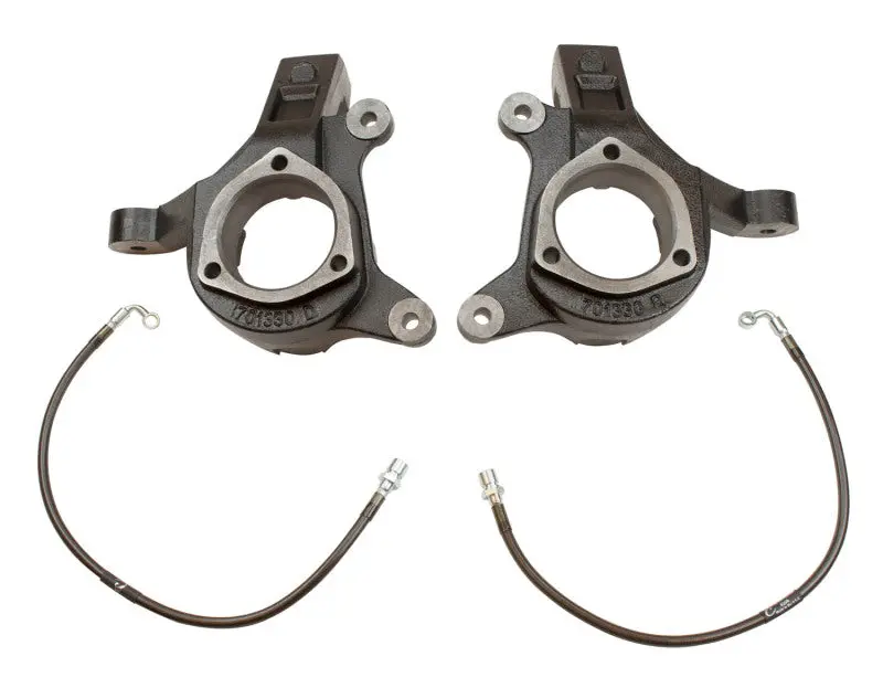 Maxtrac 07-16 Gm C1500 2Wd 3In Front Lift Spindles W/Extended Dot Compliant Brake Lines 1