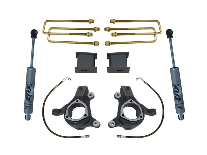 Maxtrac 07-16 Gm C1500 2Wd W/Cast Steel Susp. 3In/1In Spindle Lift Kit W/Fox Shocks 1
