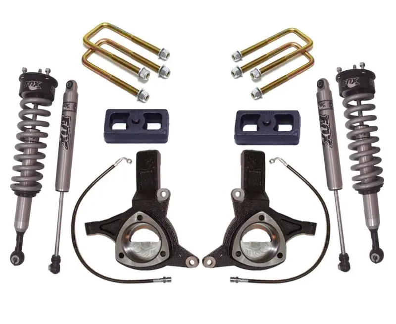 Maxtrac 07-16 Gm C1500 2Wd W/Cast Steel Susp. 6In/3In Spindle Lift Kit W/Fox Shocks 1