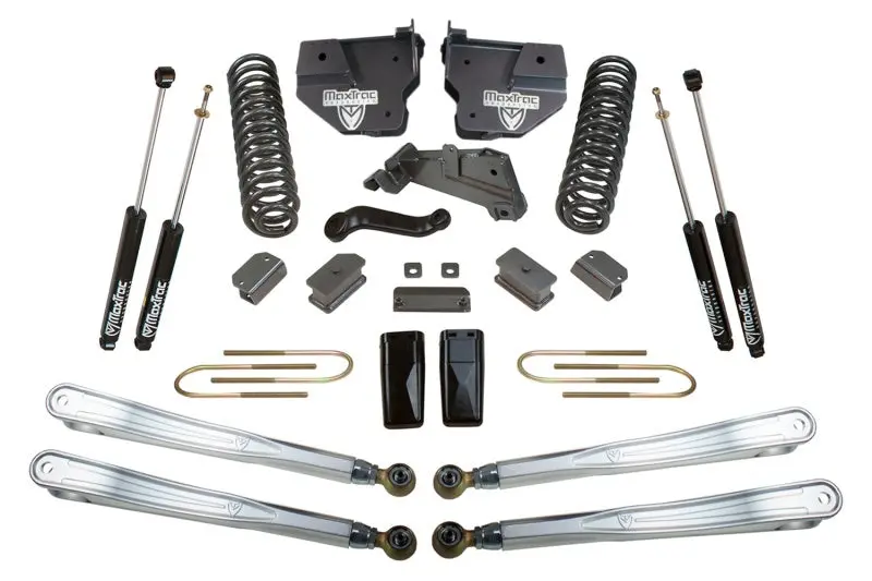 Maxtrac 13-18 Ram 3500 4Wd 4In/1In Maxpro Coil Lift Kit W/4-Link Arms & Maxtrac Shocks 1