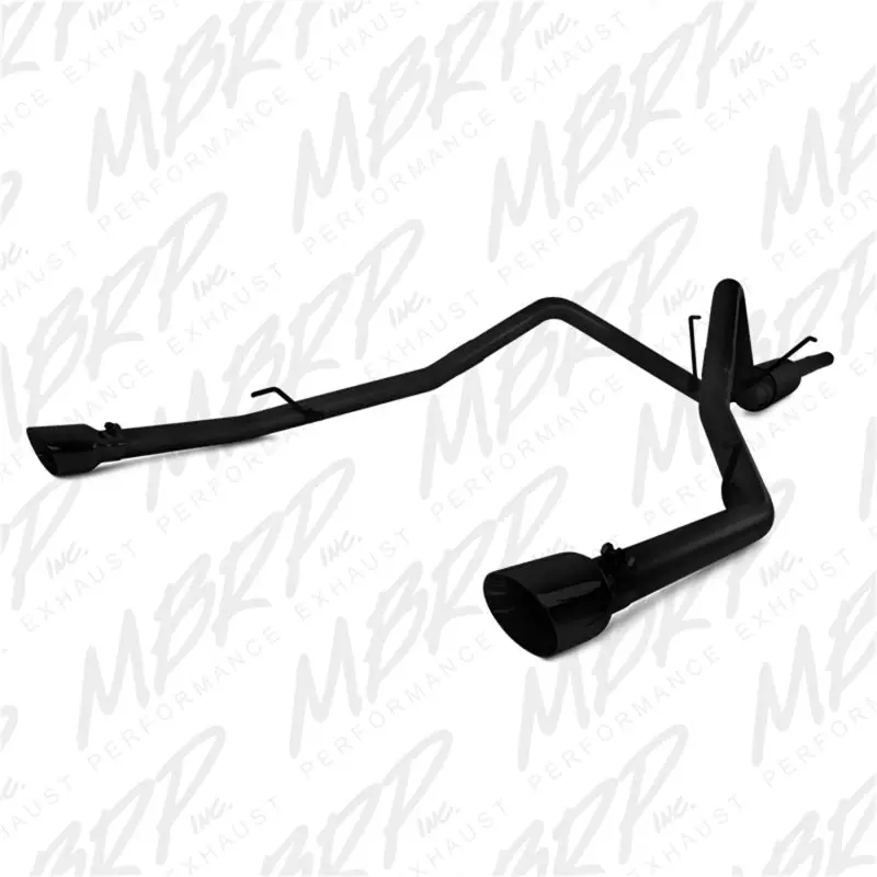 Mbrp 09-14 Dodge Ram 1500 5.7L Cat-Back Dual Split Rear (Through Stock Bumper) Al - Black 1