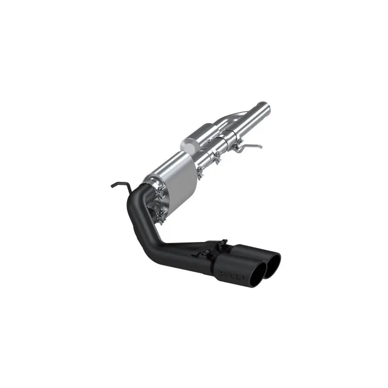 Mbrp 09+ Chevrolet Silverado 1500 3In Cat Back Pre-Axle Dual Outlet W/ 4In Tip - Black 1