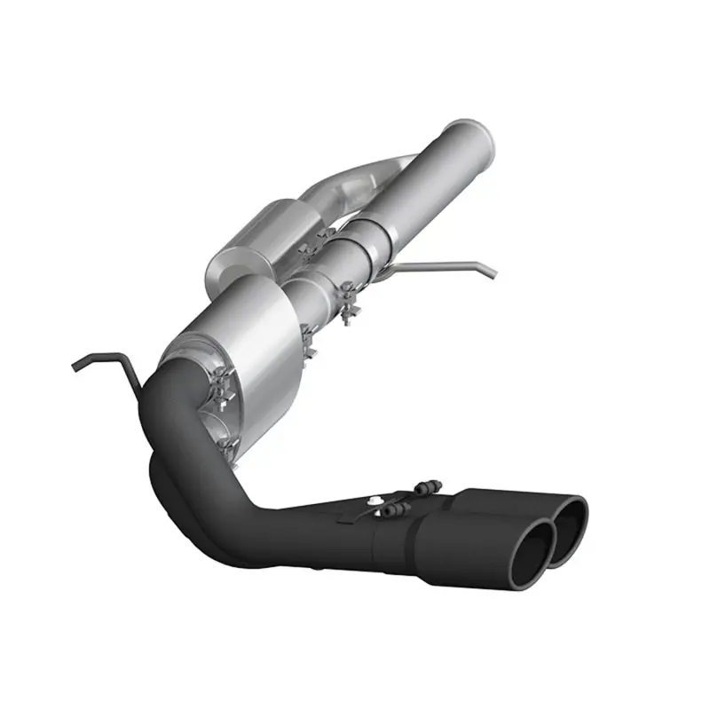 Mbrp 09+ Chevrolet Silverado 1500 3In Cat Back Pre-Axle Dual Outlet W/ 4In Tip - Black 2