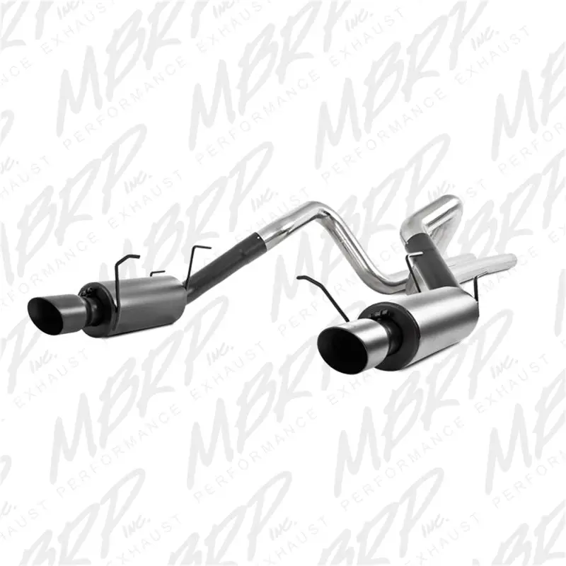 Mbrp 11-14 Ford Mustang Gt 5.0L 3In Cat Back Dual Split Rear Street Version 4In Tips - Black 1