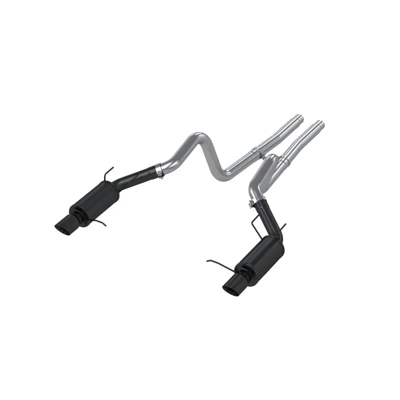 Mbrp 11-14 Ford Mustang Gt 5.0L 3In Cat Back Dual Split Rear Street Version 4In Tips - Black 2