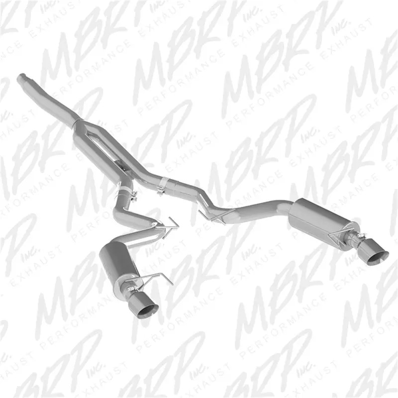 Mbrp 15-18 Ford Mustang Ecoboost 2.3L T409 3In Cat Back Dual Split Rear Exit (Street Version) 2