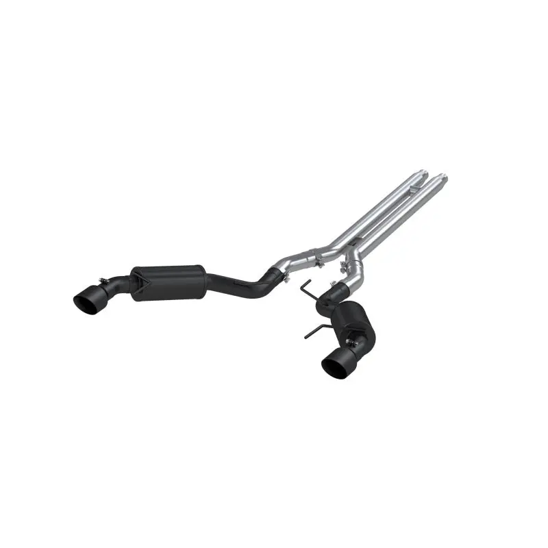 Mbrp 15 Ford Mustang Gt 5.0 3In Cat Back Dual Split Rear Street Version 4.5In Tips - Black Coated 1