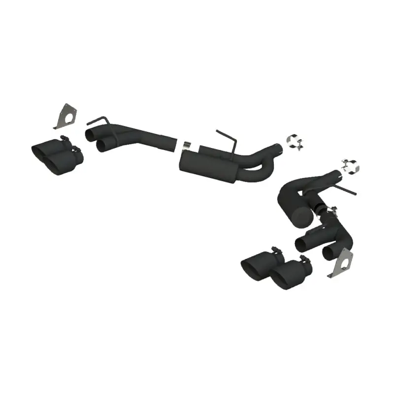 Mbrp 16-19 Chevrolet Camaro V6 2.5In Blk Npp Dual Axle Back Exhaust W/ 4In Quad Dual Wall Tips 2