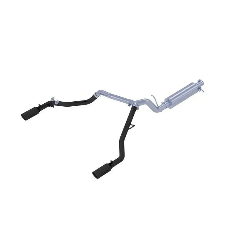 Mbrp 19-20 Ford Ranger 2.3L 3In Dual Split Rear Outlet 4In Od Tips Black Coated Cat Back Exhaust 1