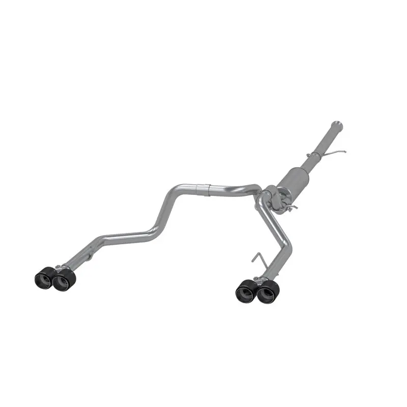 Mbrp 19-21 Chevy Silverado 1500 6.2L 2.5In Dual Split Rear Cat Back W/ Quad Carbon Fiber Tips- T304 1