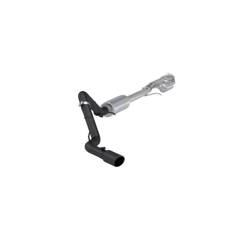 Mbrp 19-24 Gm 1500 Silverado/Sierra 2.7L Blk-Coated Alum. Steel 3In Cat-Back Single Side 4In Blk Tip 2