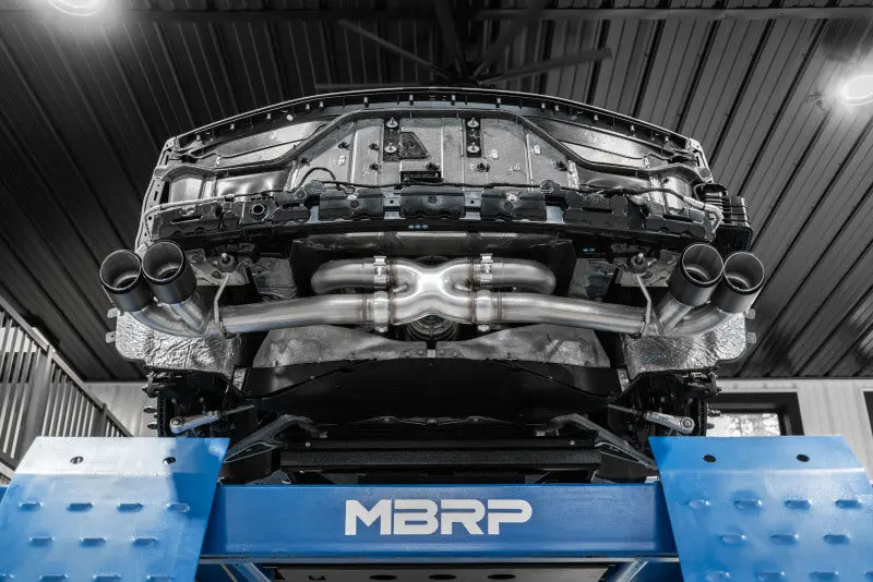 Mbrp 20-23 Chevrolet Corvette C8 3In Cat Back Quad Split Rear Exit W/ Carbon Fiber Tips - T304 2