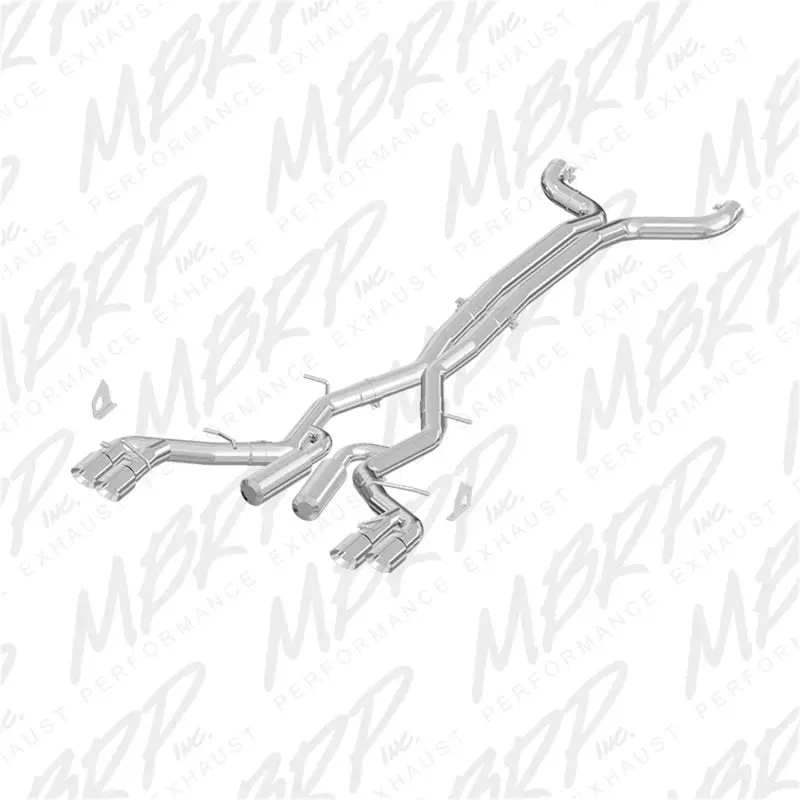 Mbrp 2016 Chevy Camaro V8 6.2L 6Spd 3In Alum Race Dual Cat Back W/ 4.5In Quad Dual Wall Tips 1