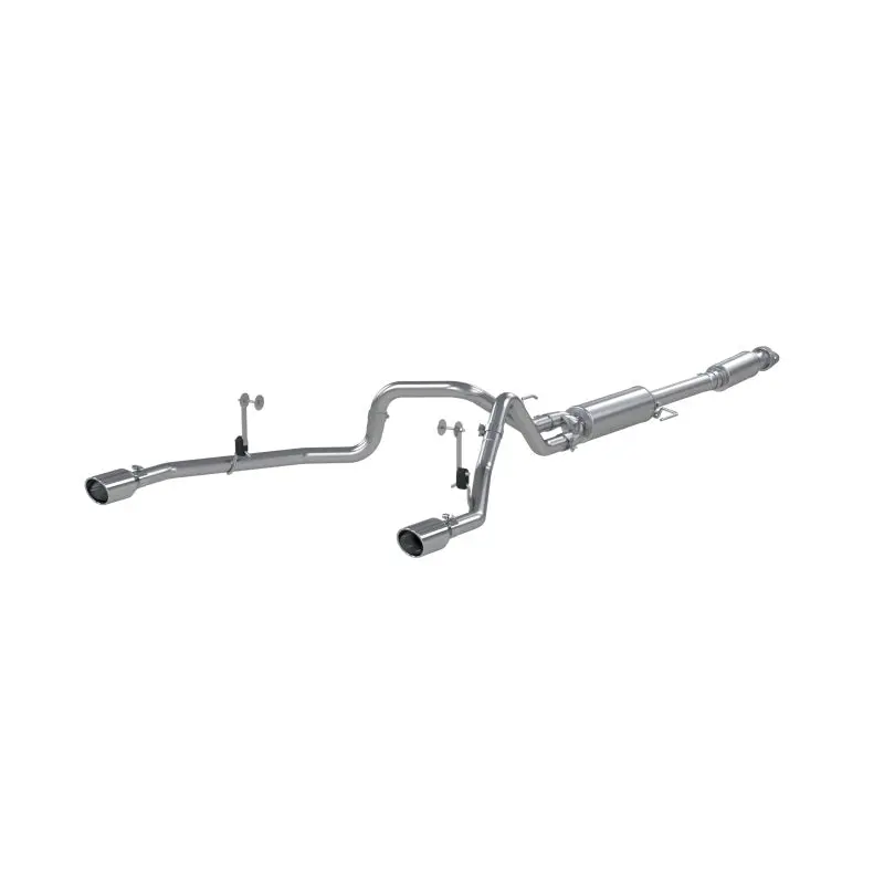 Mbrp 2021+ F-150 2.7L/ 3.5L Ecoboost, 5.0L 3In Cat Back 2.5In Dual Split Rear - Aluminized Steel 1