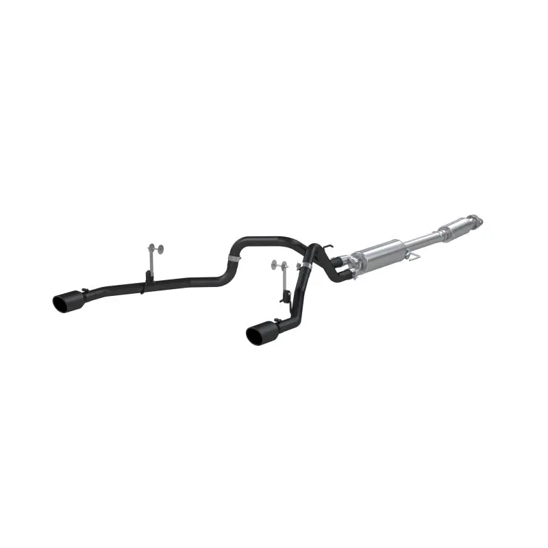 Mbrp 2021+ F-150 2.7L/ 3.5L Ecoboost, 5.0L 3In Cat Back 2.5In Dual Split Rear - Black Coated 1