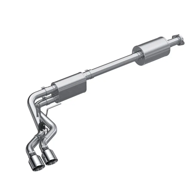 Mbrp 2021+ Ford F150 Aluminized Dual Pre-Axle (Street Profile) 2.5In Od Tips 3In Cat Back Exhaust 1