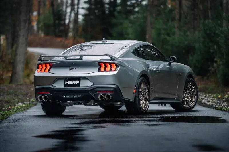 Mbrp 2024+ Ford Mustang 5.0L Blk Alum. Ss 3In Cat-Back Exhaust W/ Quad Blk Tips (Valve Delete) 2