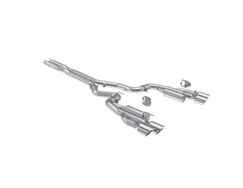 Mbrp 2024+ Ford Mustang 5.0L T304 Ss 3In Cat-Back Dual Split Exhaust W/ Quad Tips (Valve Delete) 1