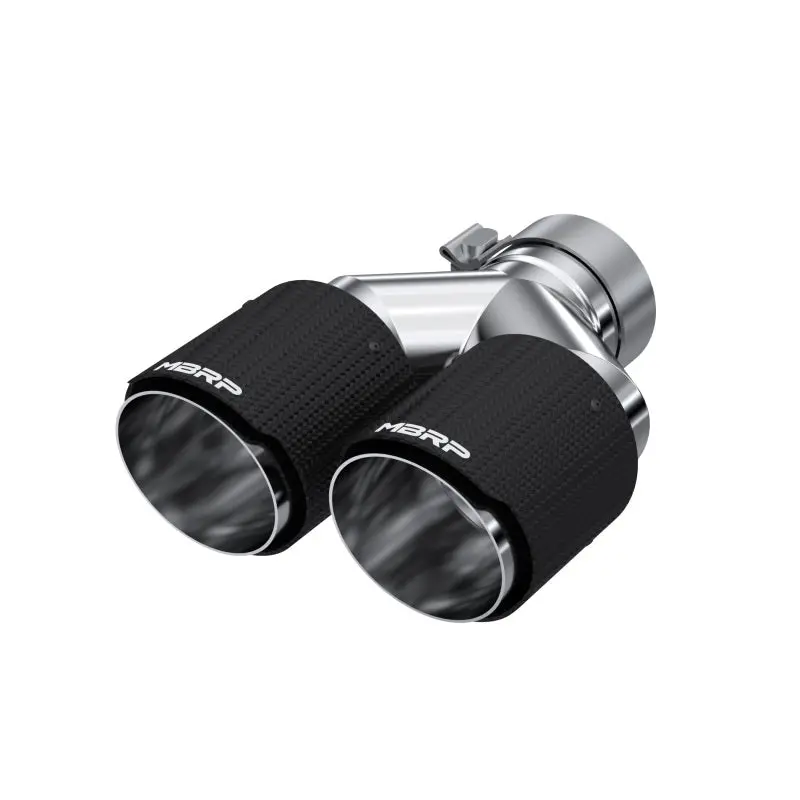 Mbrp 3In Id / Dual 4In Od Out Staggered L 9.87In / R 9.37In Dual Wall Carbon Fiber Univ Exhaust Tip 1
