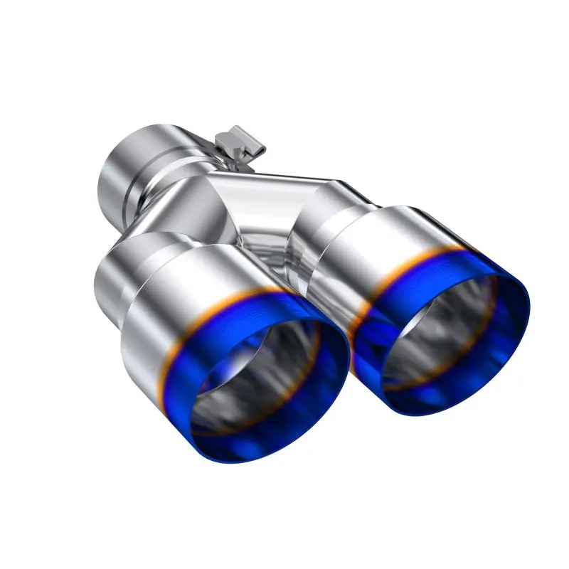 Mbrp Burnt End Tip 2.5 Id, Dual 3.5 Od Out, 9.5 Length, Single Wall 304 Stainless Steel 1
