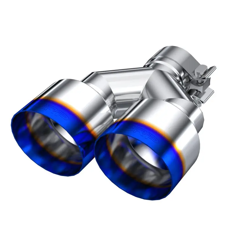 Mbrp Burnt End Tip 2.5 Id Dual 4 Od Out 9.55 Length Single Wall 304 Stainless Steel Pass Side 1