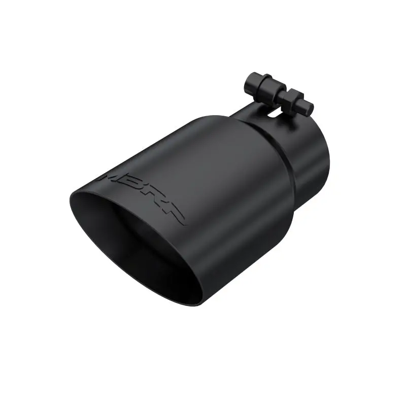 Mbrp Tip 3In Round X 4In Inlet Od Dual Walled Angled Black Tip - Fits All 3In Exhausts 1