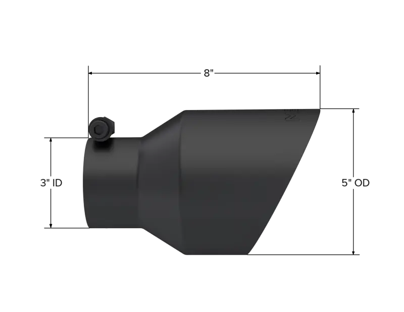 Mbrp Universal 3In Hex Tip 5In Inlet 8In Length Dual Wall Exhaust Tip - Black Coated 2