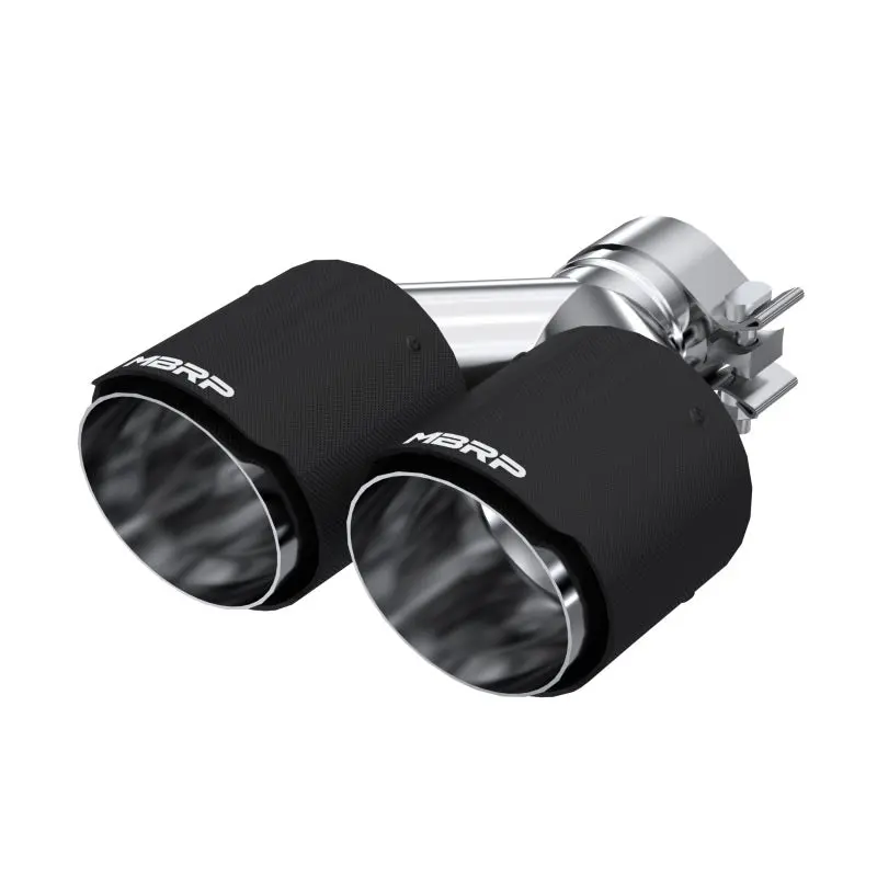 Mbrp Universal Carbon Fiber Dual Tip 4In Od/2.5In Inlet 1