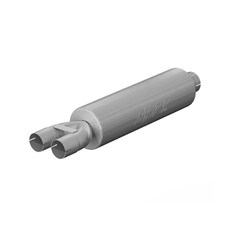 Mbrp Universal Muffler 3In Inlet/Dual 2.5In Outlet 30In Length T409 Ss Mild Tone (No Dropship) 1