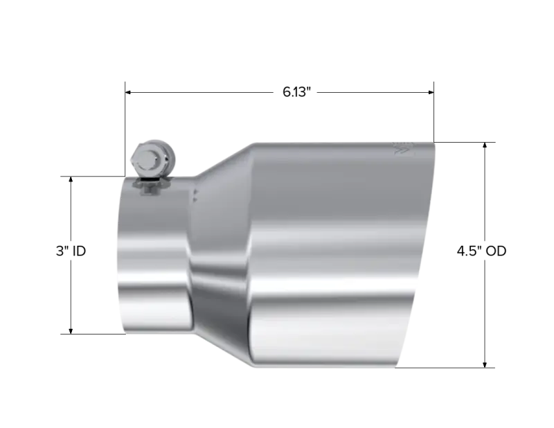 Mbrp Universal Stainless Steel Dual Wall Tip 4.5In Od/3In Inlet/6.13In L 2