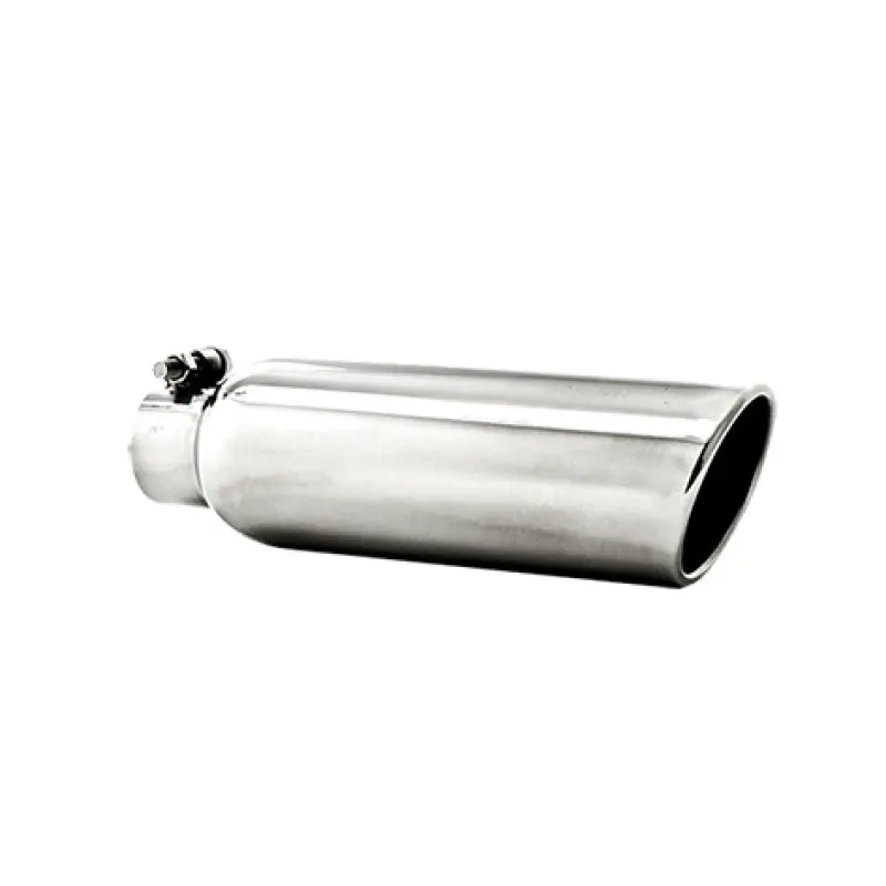 Mbrp Universal Tip 3.5In Od 2.25In Inlet 12In L Angled Cut Rolled End Clampless No-Weld T304 1