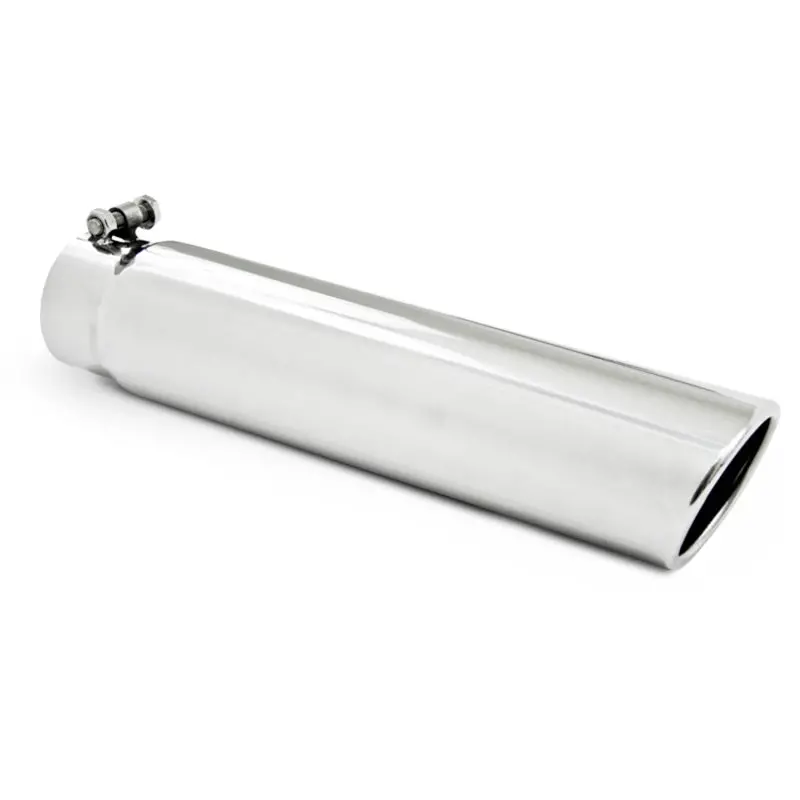 Mbrp Universal Tip 3.5In Od 3In Inlet 16In L Angled Cut Rolled End Clampless-No Weld T304 2