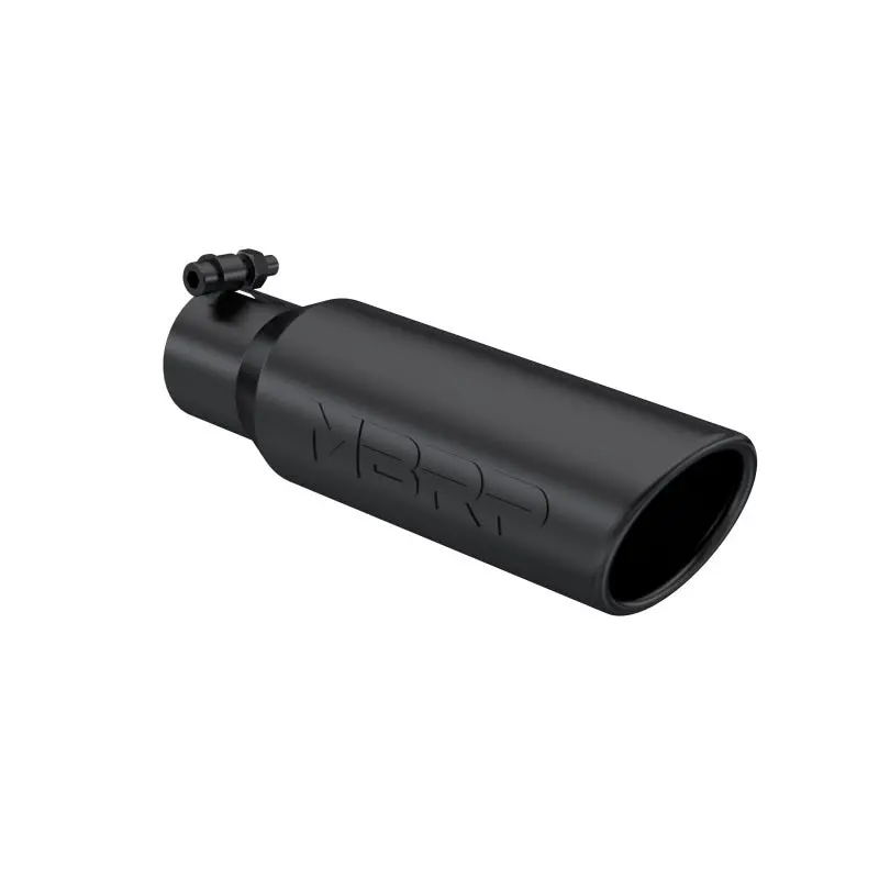 Mbrp Universal Tip 3In O.D. Angled Rolled End 2 Inlet 12 Length - Black Finish 1