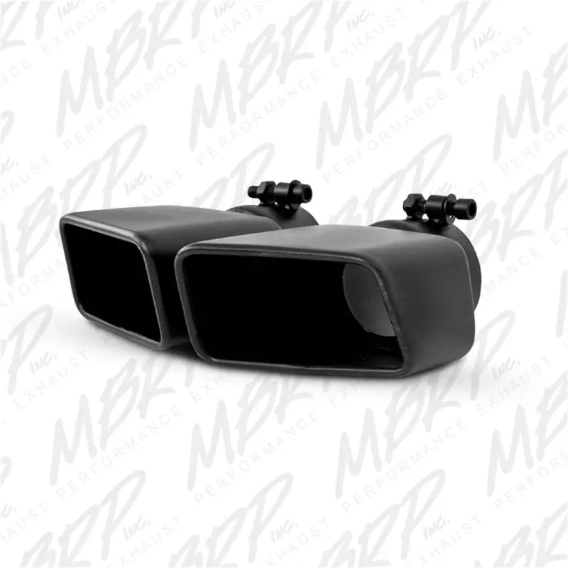 Mbrp Universal Tip 4.75Inx 3In Rectangle Angled Cut 3In O.D. Inlet Pass. Side 7.375In Length Black 1
