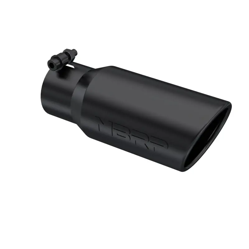 Mbrp Universal Tip 4In Od 3In Inlet 10In Length Angled Rolled End Black 1