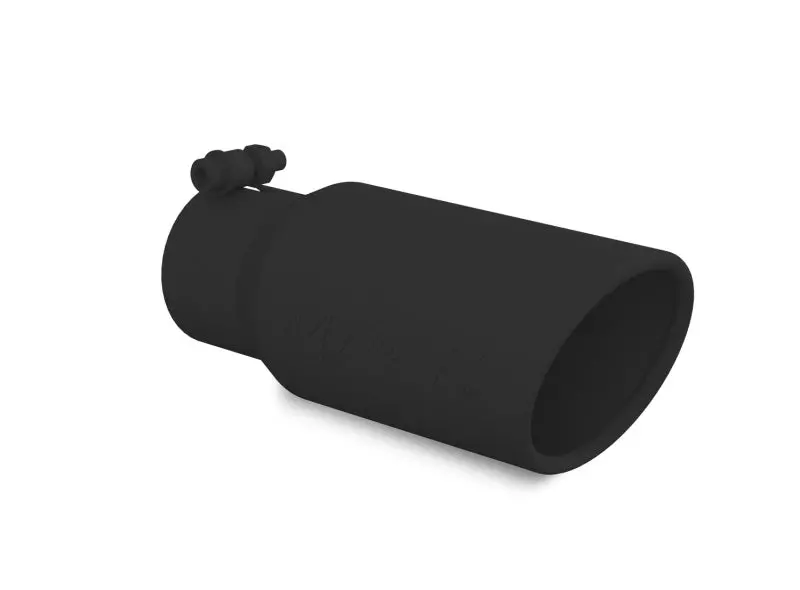 Mbrp Universal Tip 4In Od 3In Inlet 10In Length Angled Rolled End Black 2