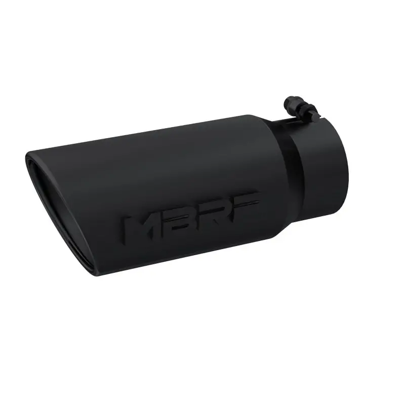 Mbrp Universal Tip 5 O.D. Angled Rolled End 4 Inlet 12 Length - Black Finish 2