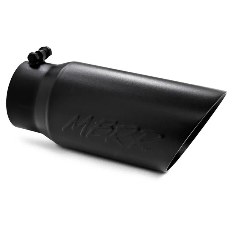 Mbrp Universal Tip 5 O.D. Dual Wall Angled 4 Inlet 12 Length - Black Finish 1