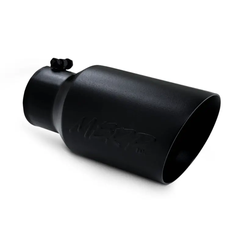 Mbrp Universal Tip 6 O.D. Dual Wall Angled 4 Inlet 12 Length - Black Finish 1