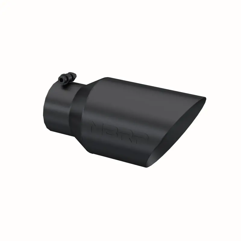 Mbrp Universal Tip 6 O.D. Dual Wall Angled 4 Inlet 12 Length - Black Finish 2