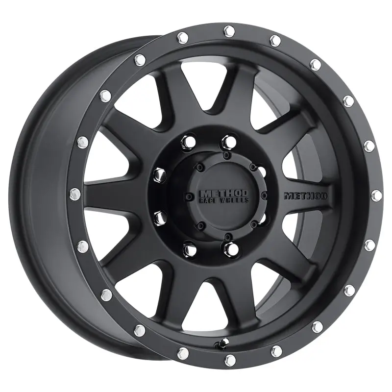 Method Mr301 The Standard 17X9 -12Mm Offset 8X6.5 130.81Mm Cb Matte Black Wheel 1