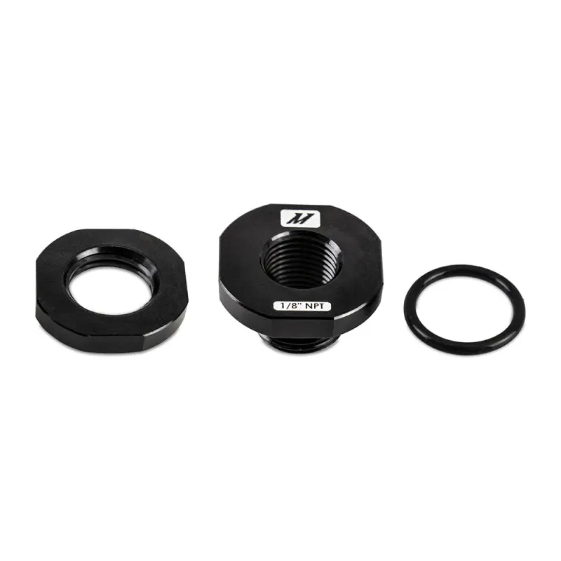 Mishimoto 1/8In Npt Cnc-Machined Nozzle Mount Adapter - Black 1