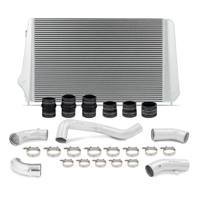 Mishimoto 17-19 Gm L5p Duramax Intercooler Kit - Silver W/ Polished Pipes 1
