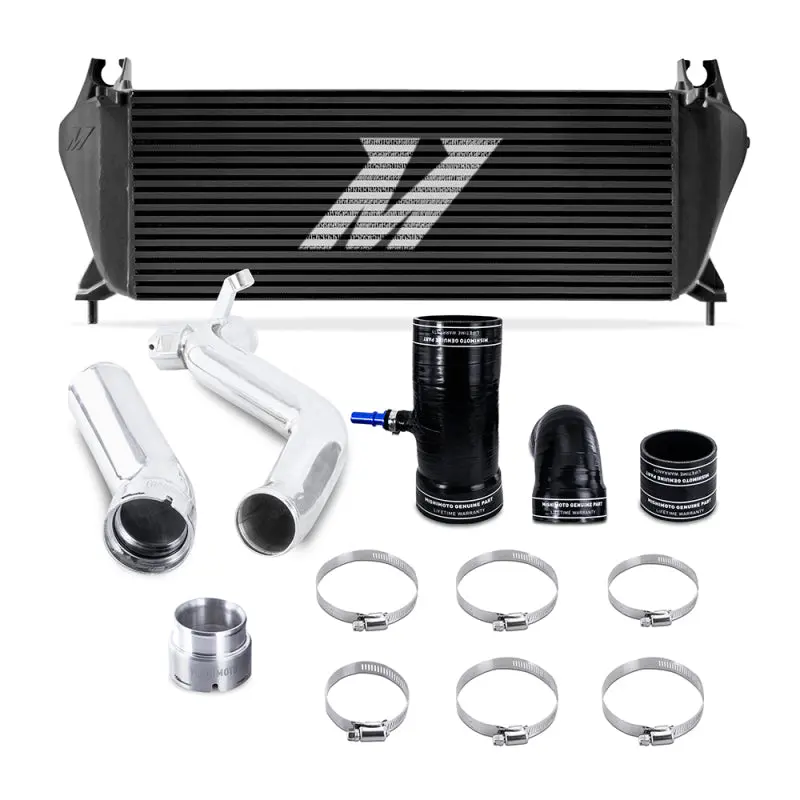 Mishimoto 19+ Ford Ranger 2.3L Ecoboost Intercooler Kit - Black + Polished Pipes 1