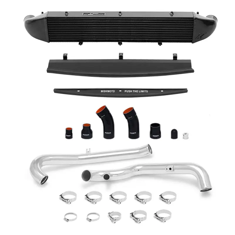 Mishimoto 2014-2016 Ford Fiesta St 1.6L Front Mount Intercooler (Black) Kit W/ Pipes (Silver) 2
