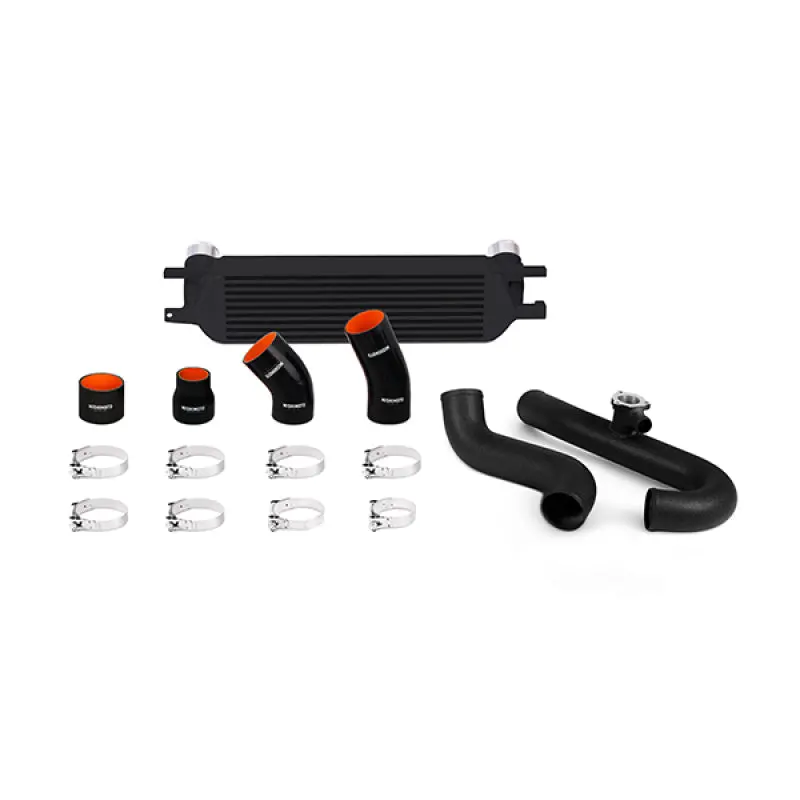 Mishimoto 2015 Ford Mustang Ecoboost Performance Intercooler Kit - Black Core Wrinkle Black Pipes 1