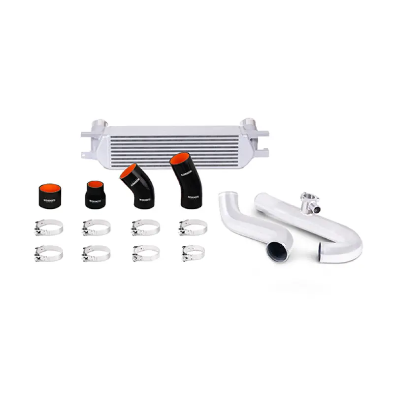 Mishimoto 2015 Ford Mustang Ecoboost Performance Intercooler Kit - Silver Core Polished Pipes 1